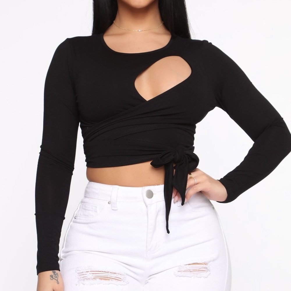 Crop wrap top
